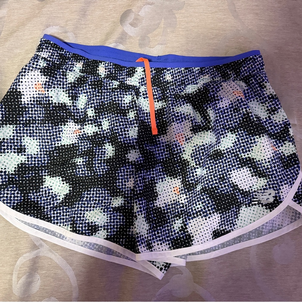 New Balance Black and Purple Athletic Shorts